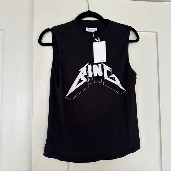 Anine Bing Black Sleeveless Women's Top - Picture 1 of 6